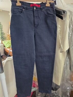 Gloria Vanderbilt Dark Wash Navy Slim Straight Jeans Sise 10